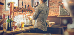bartender pouring beer