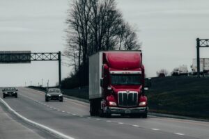 Truck on the road